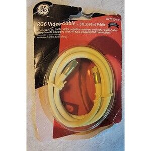 GE 3ft RG6 Coax Cable - Yellow